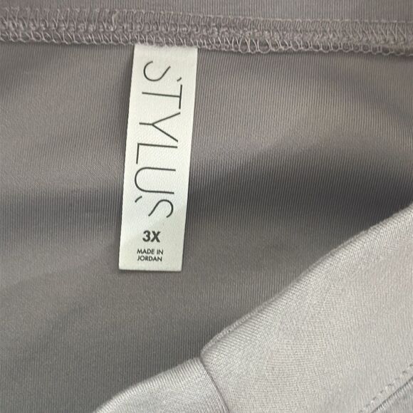 STYLUS Gray Lavender Oversized Sweatshirt Plus Size 3X - Picture 4 of 5